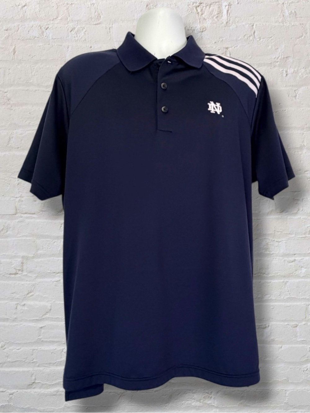 Adidas Climacool Notre Dame Fighting Irish Polo Men’s L Blue Performance Golf